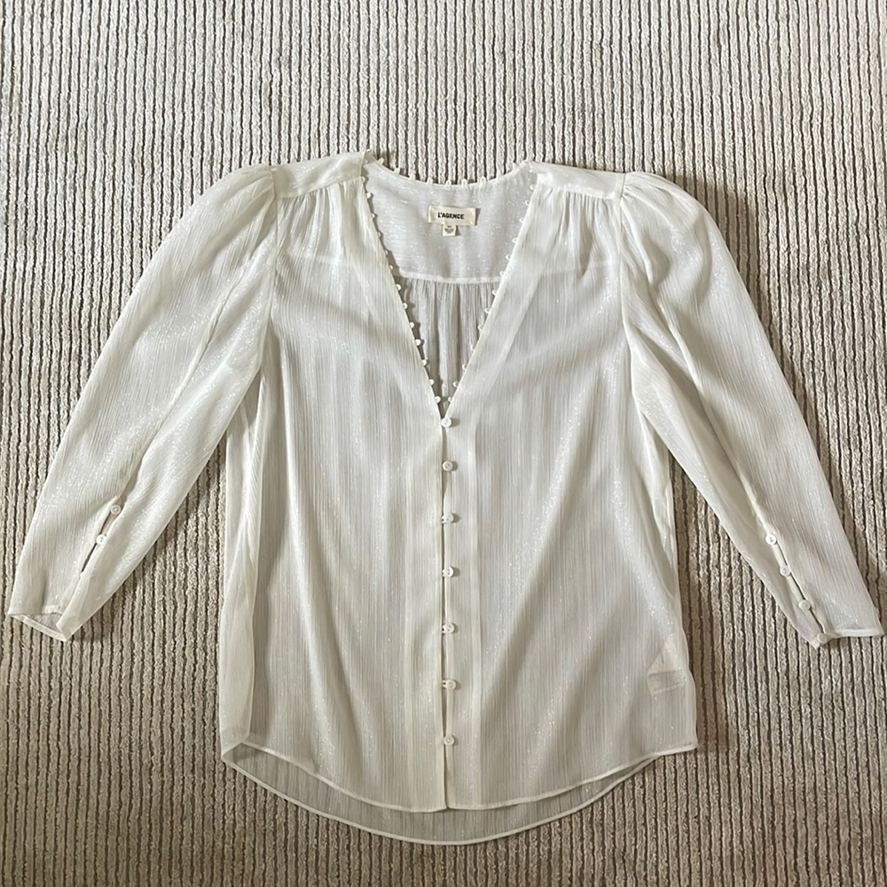 L’Agence top with shimmer size S. Never worn